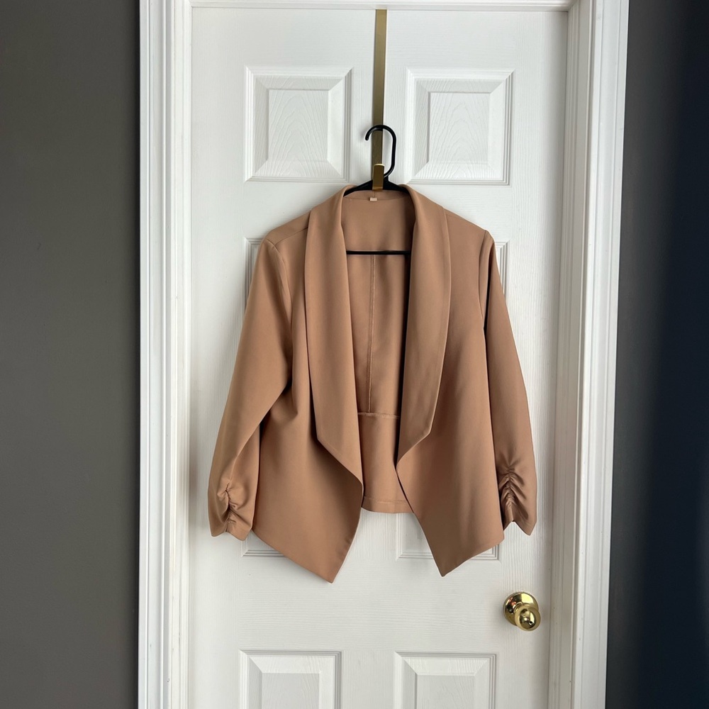 Khaki Color Women's Jacket - Fall Fashion